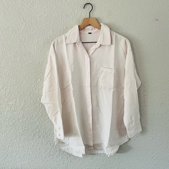 Young Fabulous & Broke Soft Creamy Blush Button Up - Picture 1 of 9